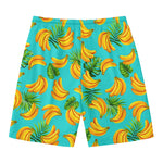 Tropical Banana Leaf Pattern Print Men's Swim Trunks