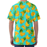Tropical Banana Leaf Pattern Print Men's Velvet T-Shirt