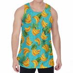 Tropical Banana Leaf Pattern Print Men's Velvet Tank Top