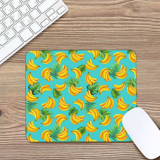 Tropical Banana Leaf Pattern Print Mouse Pad