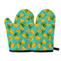 Tropical Banana Leaf Pattern Print Oven Mitts