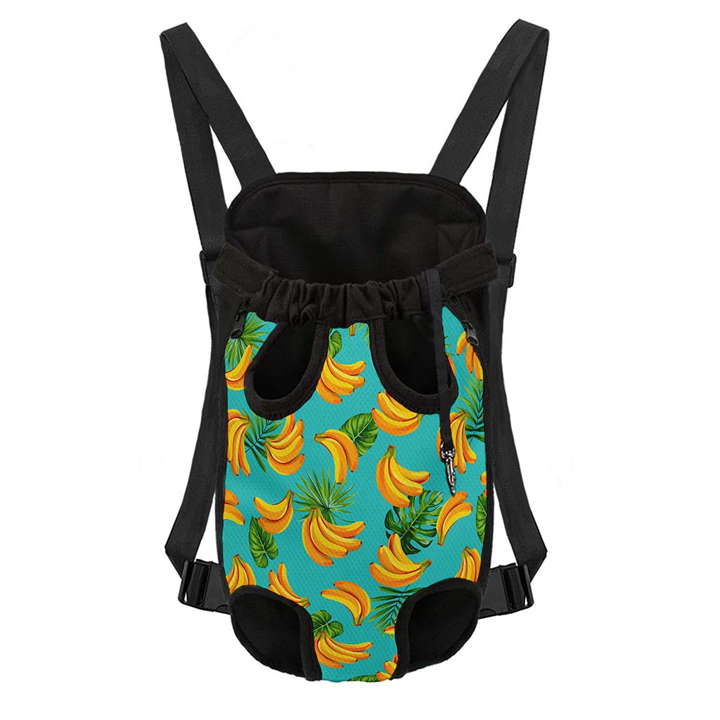 Tropical Banana Leaf Pattern Print Pet Carrier Backpack