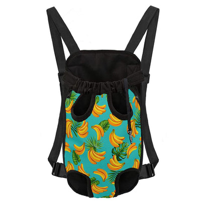 Tropical Banana Leaf Pattern Print Pet Carrier Backpack