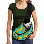 Tropical Banana Leaf Pattern Print Pet Sling Carrier