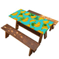 Tropical Banana Leaf Pattern Print Picnic Table Cover