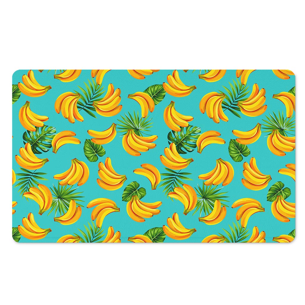 Tropical Banana Leaf Pattern Print Polyester Doormat