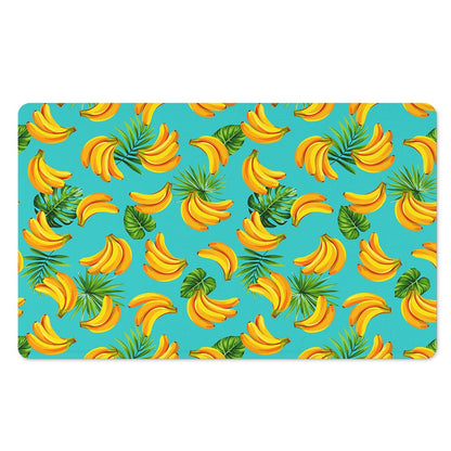 Tropical Banana Leaf Pattern Print Polyester Doormat