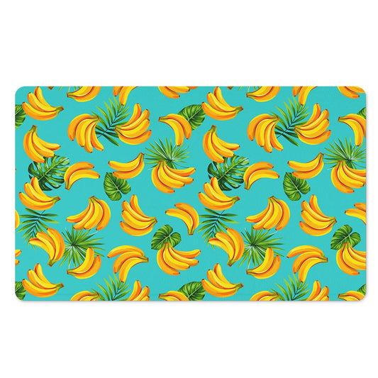 Tropical Banana Leaf Pattern Print Polyester Doormat