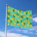 Tropical Banana Leaf Pattern Print Polyester Flag