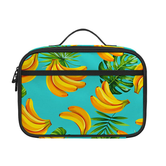 Tropical Banana Leaf Pattern Print Portable Lunch Bag