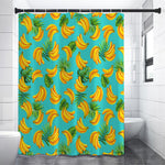 Tropical Banana Leaf Pattern Print Premium Shower Curtain