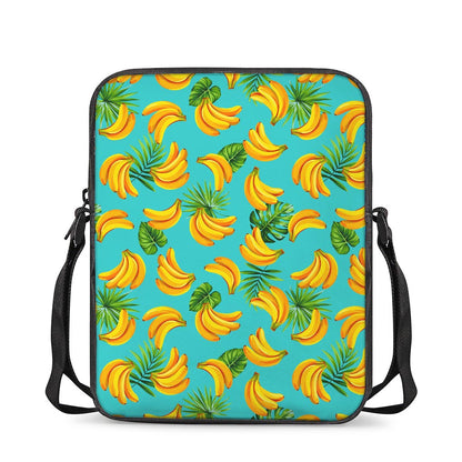 Tropical Banana Leaf Pattern Print Rectangular Crossbody Bag