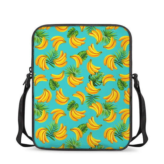Tropical Banana Leaf Pattern Print Rectangular Crossbody Bag