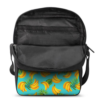Tropical Banana Leaf Pattern Print Rectangular Crossbody Bag
