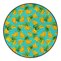 Tropical Banana Leaf Pattern Print Round Floor Mat
