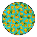 Tropical Banana Leaf Pattern Print Round Floor Mat