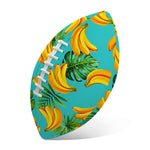 Tropical Banana Leaf Pattern Print Rugby Ball