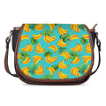 Tropical Banana Leaf Pattern Print Saddle Bag