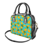 Tropical Banana Leaf Pattern Print Shoulder Handbag