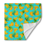 Tropical Banana Leaf Pattern Print Silk Bandana