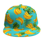 Tropical Banana Leaf Pattern Print Snapback Cap