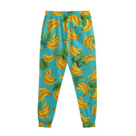 Tropical Banana Leaf Pattern Print Sweatpants