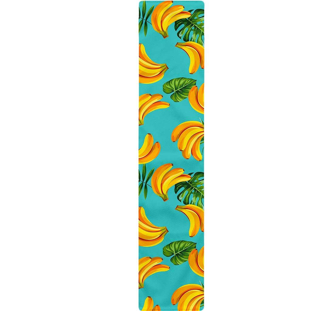 Tropical Banana Leaf Pattern Print Table Runner