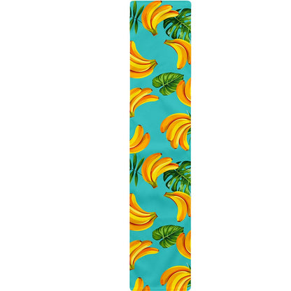 Tropical Banana Leaf Pattern Print Table Runner