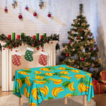 Tropical Banana Leaf Pattern Print Tablecloth