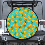Tropical Banana Leaf Pattern Print Tire Cover