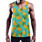 Tropical Banana Leaf Pattern Print Training Tank Top