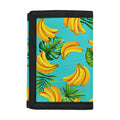 Tropical Banana Leaf Pattern Print Trifold Wallet