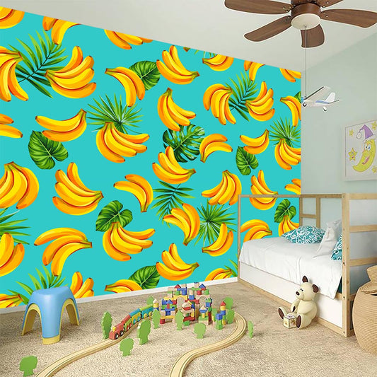 Tropical Banana Leaf Pattern Print Wall Sticker