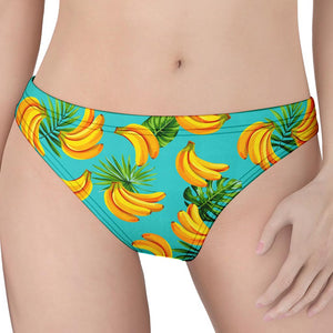 Tropical Banana Leaf Pattern Print Women's Thong