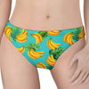 Tropical Banana Leaf Pattern Print Women's Thong