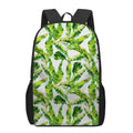 Tropical Banana Leaves Pattern Print 17 Inch Backpack