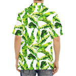 Tropical Banana Leaves Pattern Print Aloha Shirt