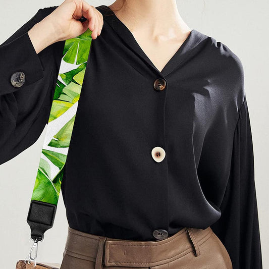 Tropical Banana Leaves Pattern Print Bag Strap