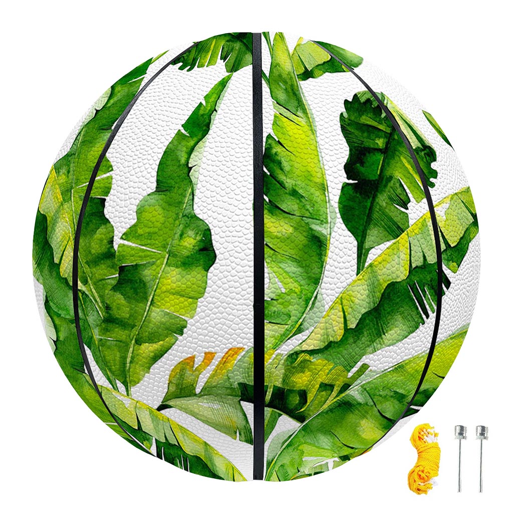 Tropical Banana Leaves Pattern Print Basketball
