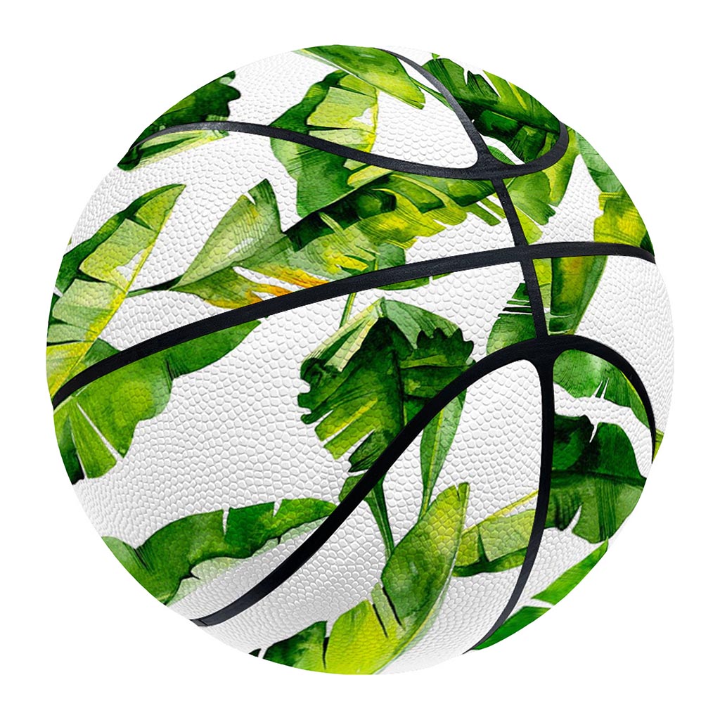 Tropical Banana Leaves Pattern Print Basketball