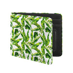 Tropical Banana Leaves Pattern Print Bifold Wallet