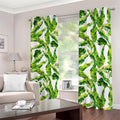 Tropical Banana Leaves Pattern Print Dimout Grommet Curtains