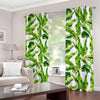 Tropical Banana Leaves Pattern Print Blackout Grommet Curtains