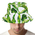 Tropical Banana Leaves Pattern Print Bucket Hat