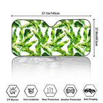 Tropical Banana Leaves Pattern Print Car Windshield Sun Shade
