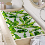 Tropical Banana Leaves Pattern Print Changing Pad Cover