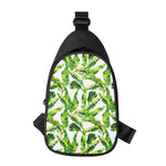 Tropical Banana Leaves Pattern Print Chest Bag