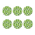 Tropical Banana Leaves Pattern Print Coaster Set