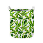 Tropical Banana Leaves Pattern Print Collapsible Laundry Basket