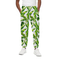 Tropical Banana Leaves Pattern Print Cotton Sweatpants